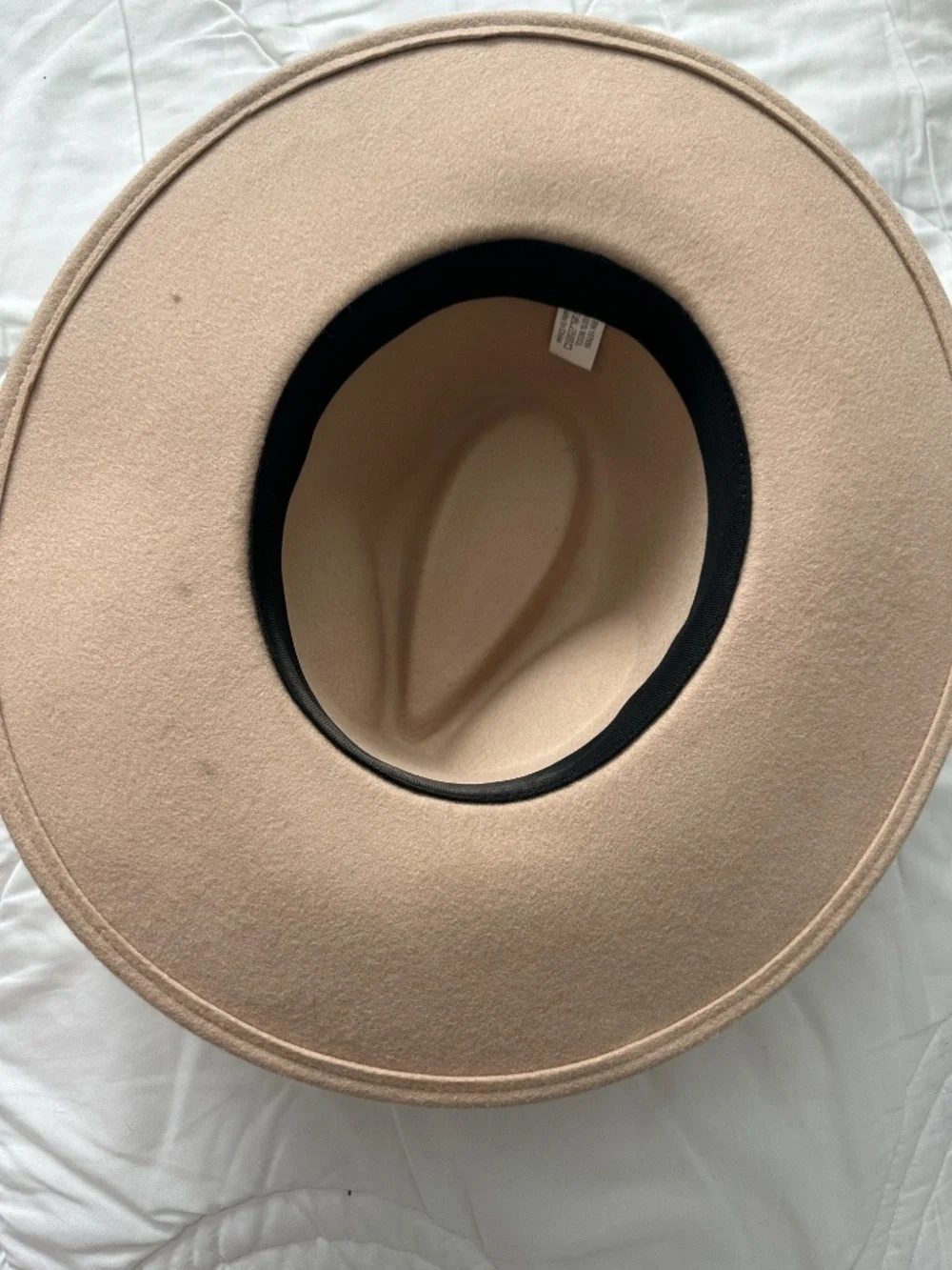 Tan Felt Wide Brim Hat with Snakeskin Band
